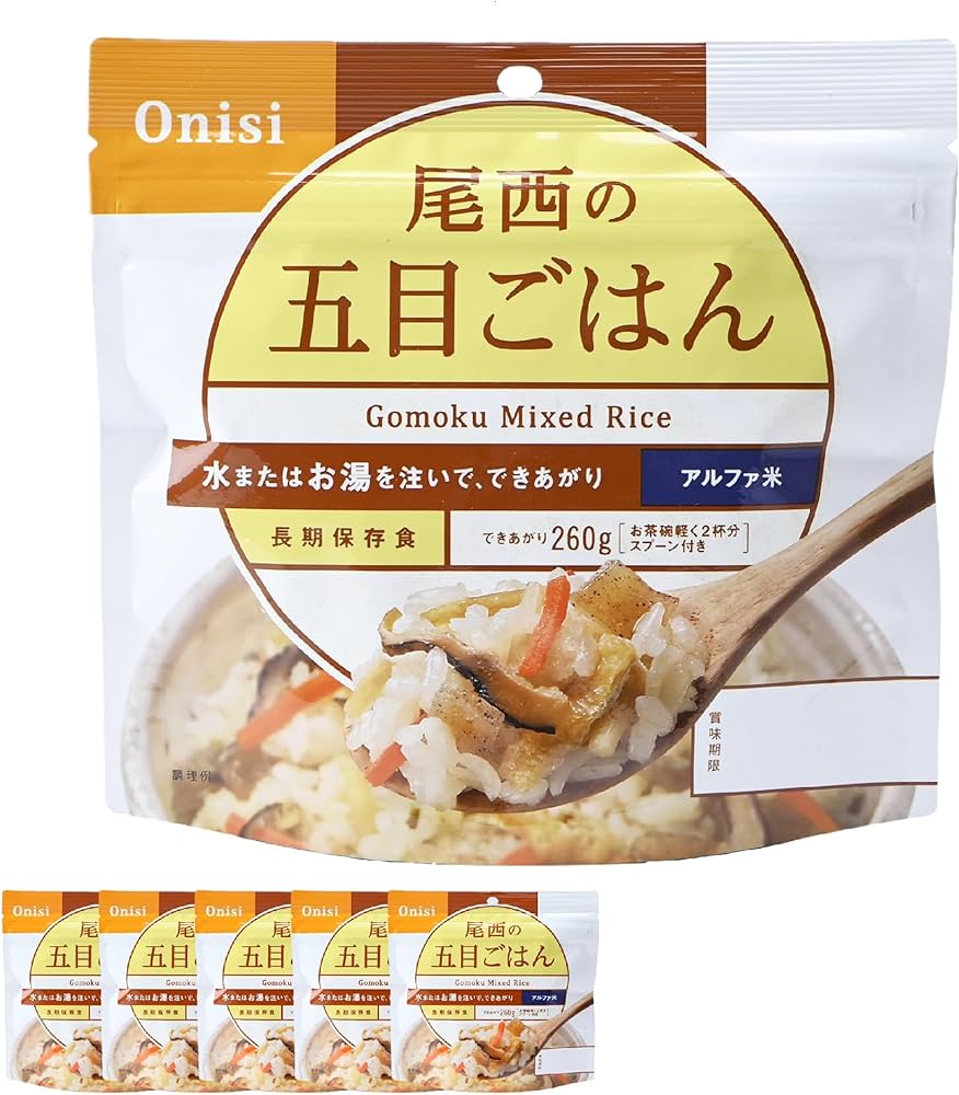 【日本露營即食】尾西食品五目炊飯加水即食（100g·5年保存） - 釘蓋 Best Before